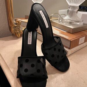 Chelsea & Violet Black Polka Dot Heels